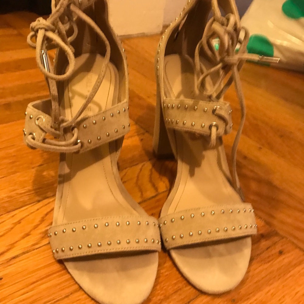 Nude, studded Kendall and Kylie Heels
